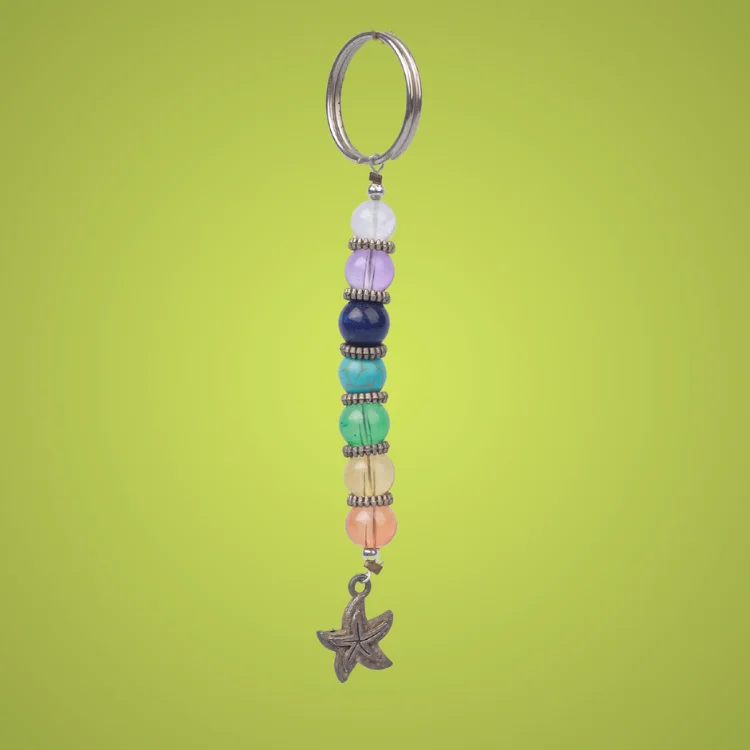 Natural Seven Chakra Key Chain